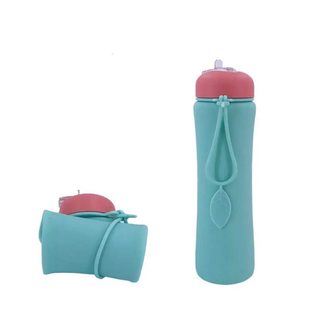 Colorful Leak Proof Foldable Silicone Water Bottle Portable Twist Cap Folding Water Cup Reuseable Collapsible Water Cups GymW251114