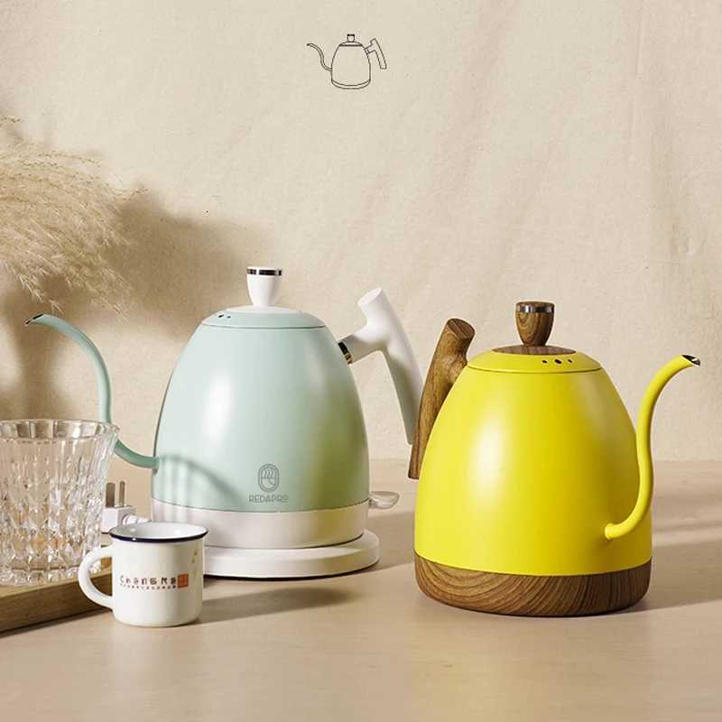 1000ML Electric Kettle Gooseneck Hand Brew Coffee Pot 1350W Slender Fine-mouth Jug 304 Stainless Steel Teapot Kettles 220V Y251114