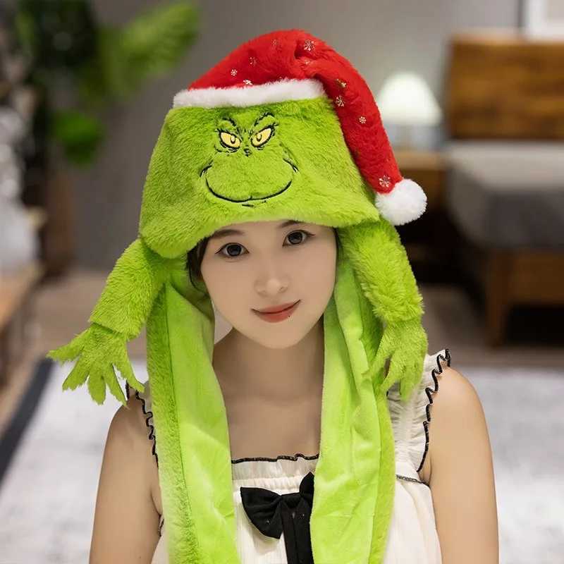 Comfortable and Soft Christmas Plush Hat Airbag Hat with Moving Ears Simple and Versatile Christmas Hat Y251115