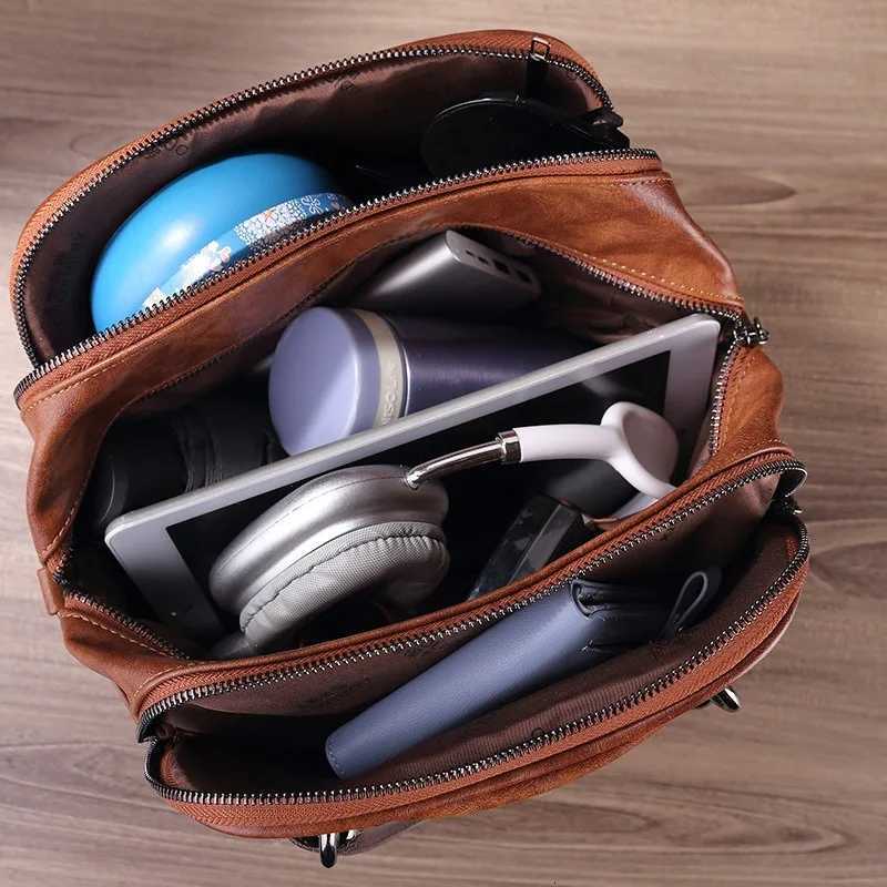 Nesitu High Quality Vintage Women Handbag Purse Lady Soft PU Leather Shoulder Messenger Bag Large Capacity Red Brown Green M319W251115
