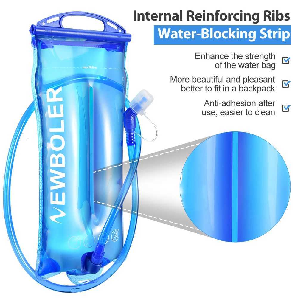 NEWBOLER 2L Sports Water Bladder Hydration Pack Storage Bag BPA Free Portable Food Grade Outdoor Drinking Camping Water BagW251114