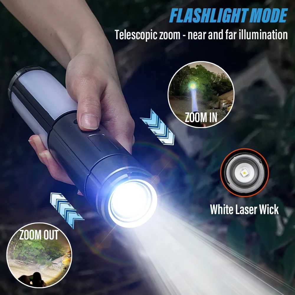 Multi-functional camping light Cmping light / flashlight 2 in 1 Fretable light pole Suitable for outdoor Campinge retrac M251115