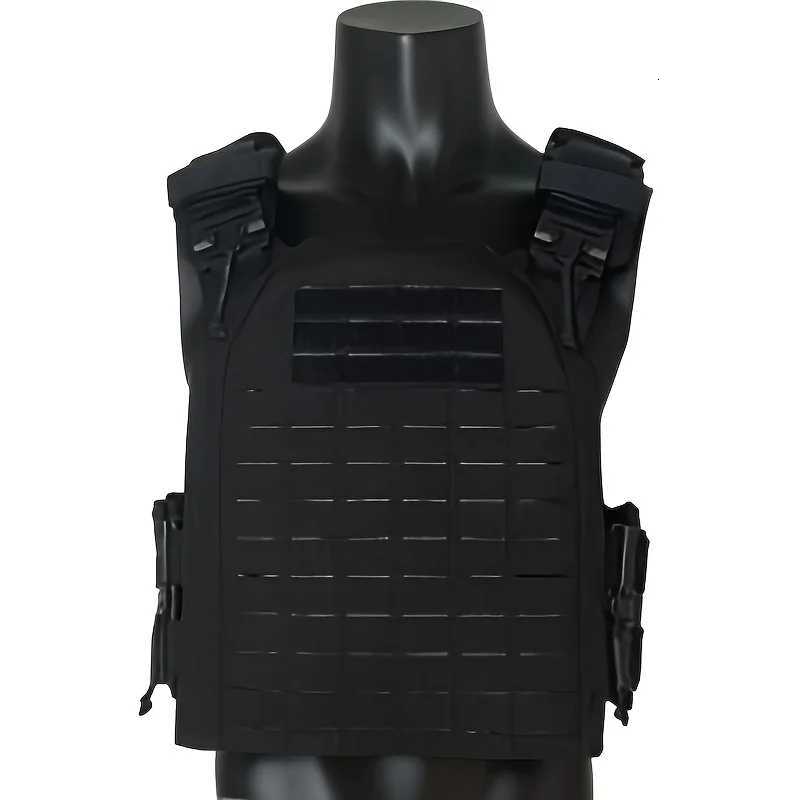 Tactical Vest Quick-Release 1000D Nylon Laser-Cut MOLLE System with 25x30cm Plate Pockets for Outdoor Airsoft Survival XJ251114