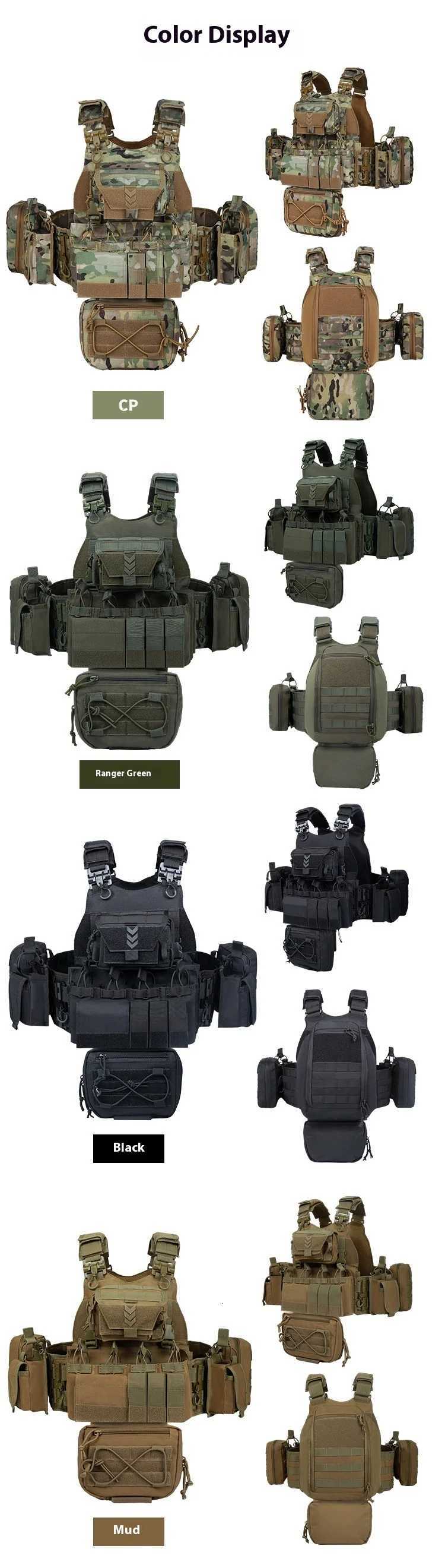 YAKEDA tactical vest is equipped with multiple accessory packs and an expandable Molle system that can be quickly disassembled.XJ251114