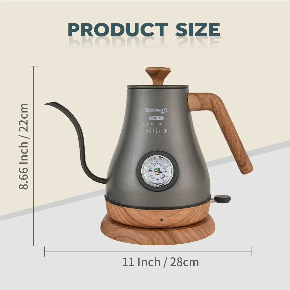 110V/220V stainless steel intelligent temperature control anti overheating kettle teapot Y251114