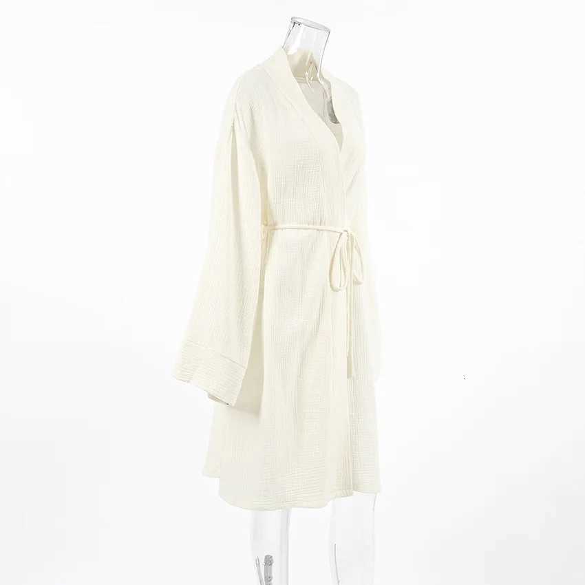 Spring Summer Womens 100 Cotton Womens Nightgown Gown Robe Long Sleeve Cardigan Gown Morning Gown Pajamas Home Clothes C251115
