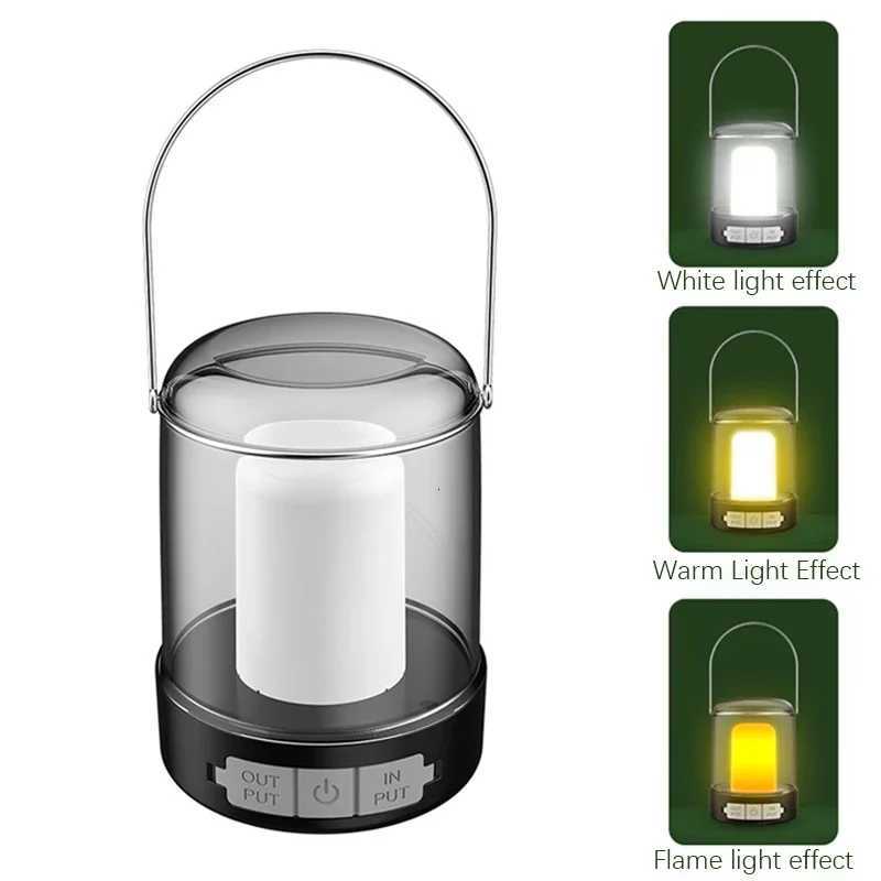 Portable Camping Tent Light Outdoor Rechargeable USB Candle Flame Camping Lamp Led Lighting Simplicity Camping Lighting Fixtures M251115