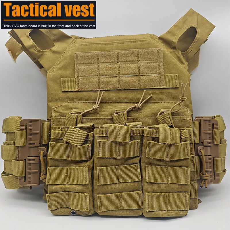 New JPC Tactical Vest Quick Release Buckle Triple Magazine Pouch Hunting Carrier Airsoft Accessory MOLLE Army CS Game Vest Gear XJ250730XJ251114
