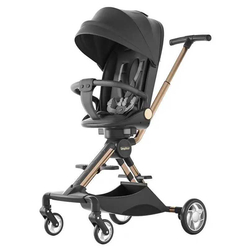 Childrens lightweight folding stroller with aluminum alloy frame 360 universal front wheel bi-directional swing seat newborn stroller X250415