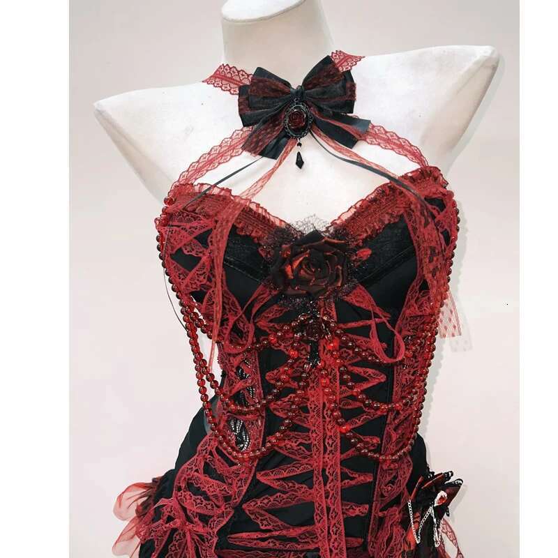 Y2k Fashion Bustier Top Gothic Punk Tank Tops Vintage Tops Fairy Grunge Halter Topy2k Gothic Clothes Lacetops