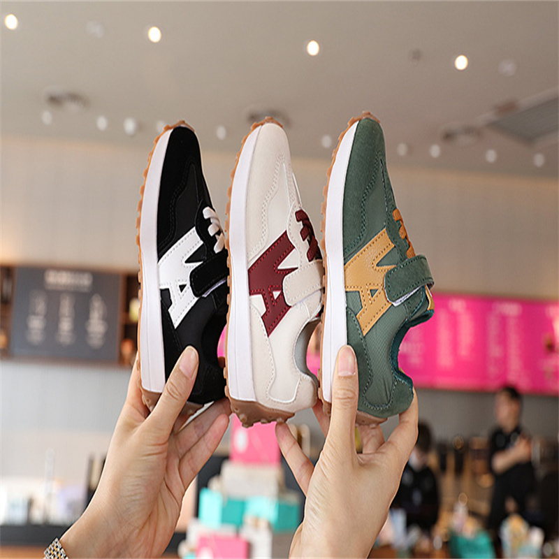 Free shipping designer running shoes for children summer new outdoor Black white green designer Kid's Shoes Size 23-36