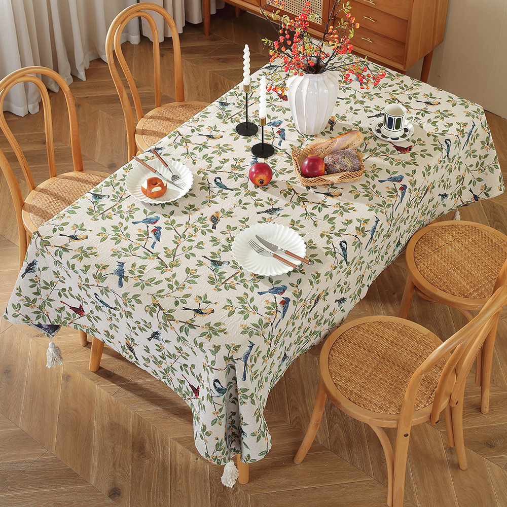 A771 Pastoral oil painting decorative cover table cloth coffee table cloth rectangular jacquard table cloth spot