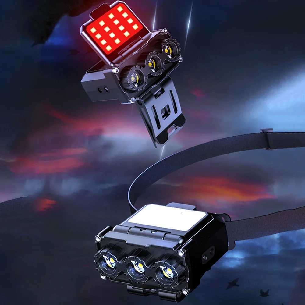 LED Induction Headlamp 7 Modes Type-C USB Rechargeable Mini Cap Clip Light 700Lumens Head Flashlight for Camping Fishing Lantern M251115