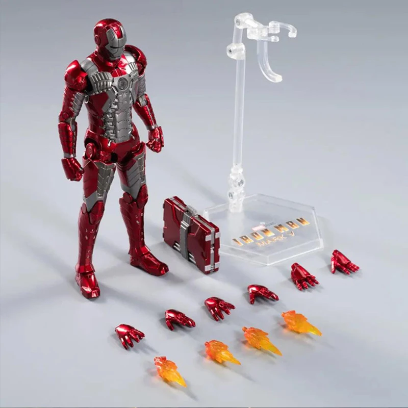 ZD Toys Marvel Official Licensed Iron Man MK5 7Inch Tony Stark Action Figure Avengers 1/10 Scale Collectible Model Kids Gifts Bulk Wholesale