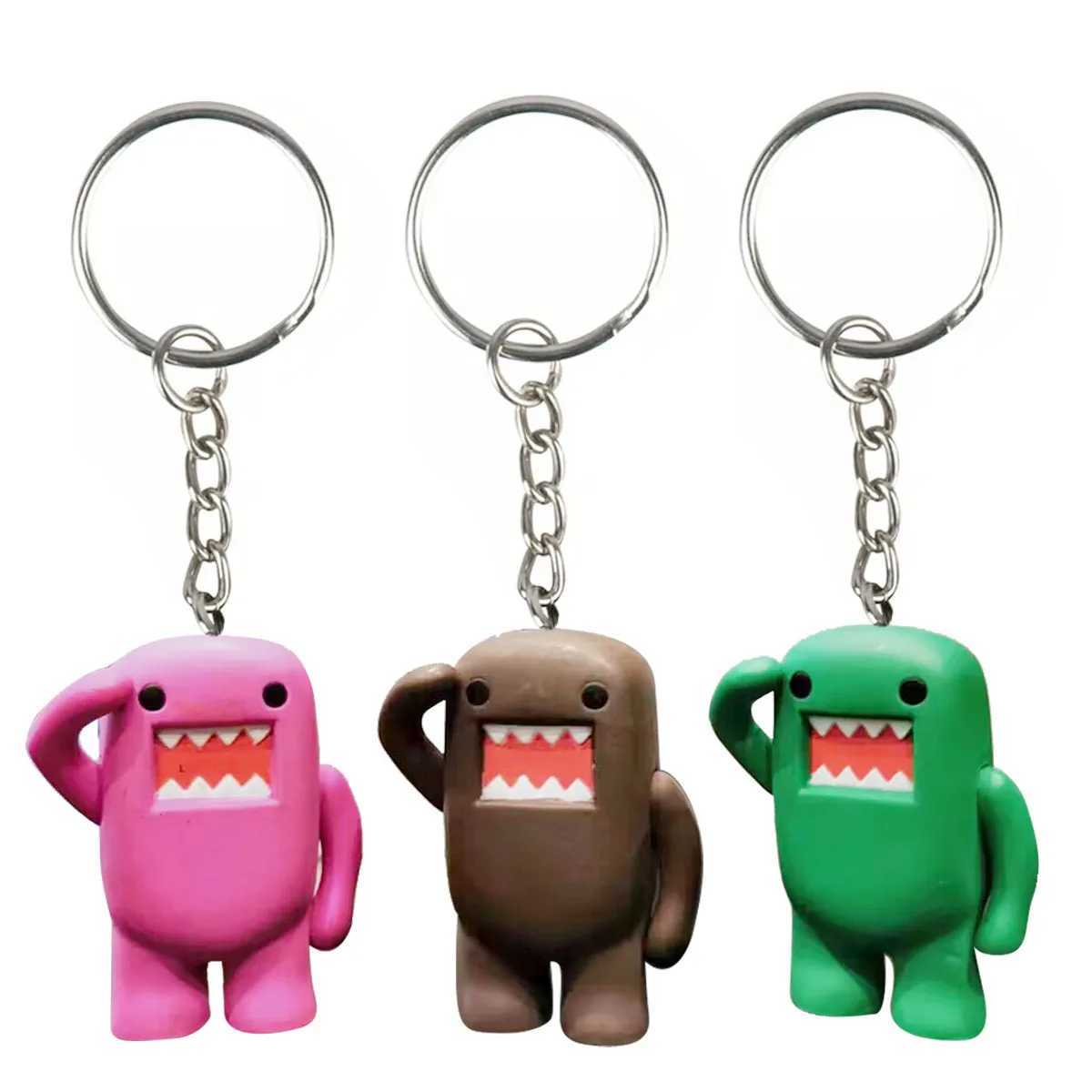 Cute Domo Kun Colorful Digital Keychain PVC Keychain Link Bracket Womens Small Bag Pendant Gift X250415
