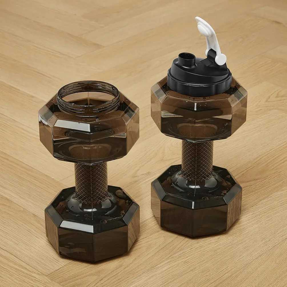 26L Dumbbell Sports Water Bottle Portable Fitness Exercise Water Jug for Arm Strength Gym Yoga Running Outdoors Cycling CampingW251114