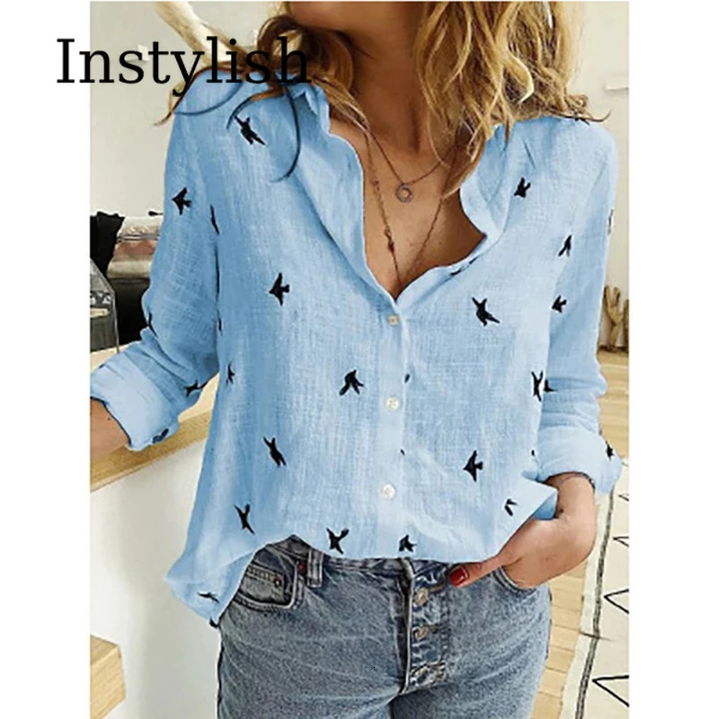 Elegant Cotton Linen Shirts Women Casual Solid Button Lapel Blouses Shirts Autumn Winter Long Sleeve Loose Tops Tunic Blusas 250415