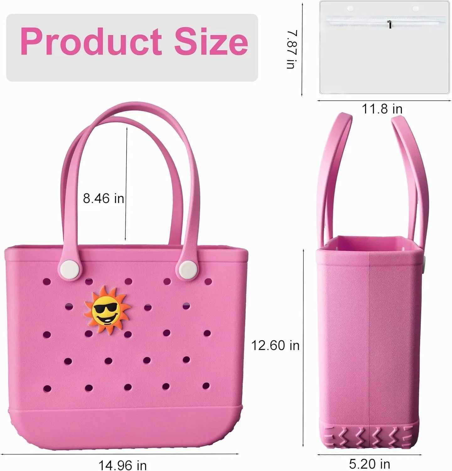 Handbag beach bag square shopping bag hot selling bag new EVA hole bag DIY beach bag bolsas de playa grandstravel bag W250415