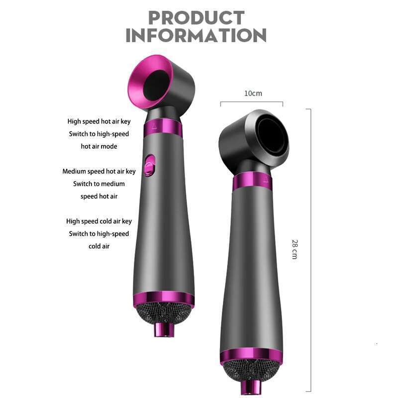 5IN1 Multifunctional Hair Dryer with Hot Air Brush&Hair Curler&Hair Straightener&Diffuser HairStyg Tool for Home Salon 2025