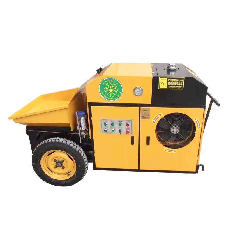 Trailer Mounted Electric Motor Mobile Concrete Pump Construction Machinery Concrete Mixer Pump