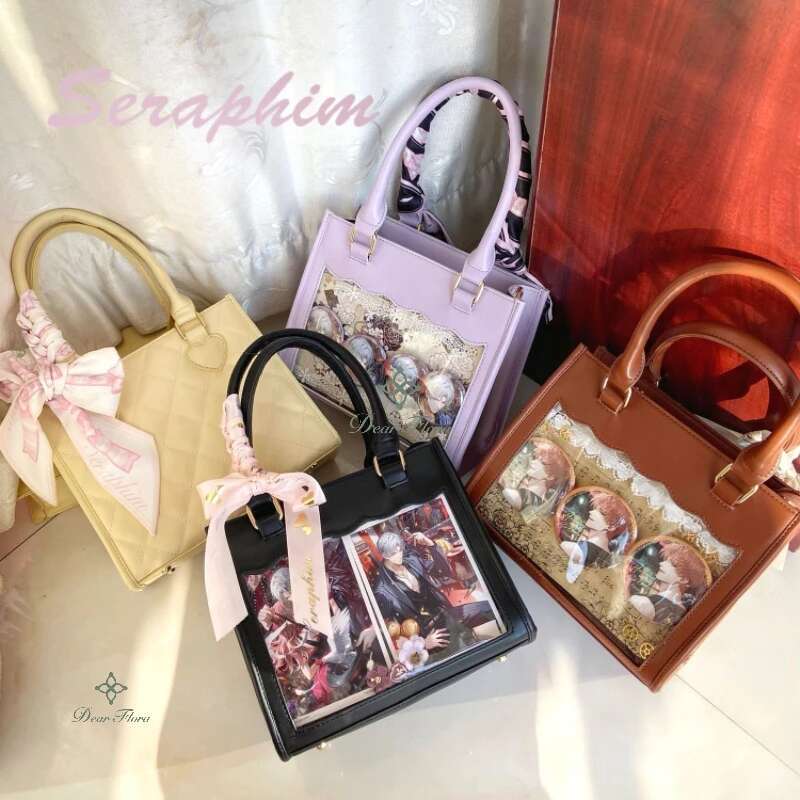 Y2k Women's Fashion Ita Sweet Girl Transparent Crossbody Bags Trendy Tote Lolita Shoulder Bag DIY Display Handbag Purses