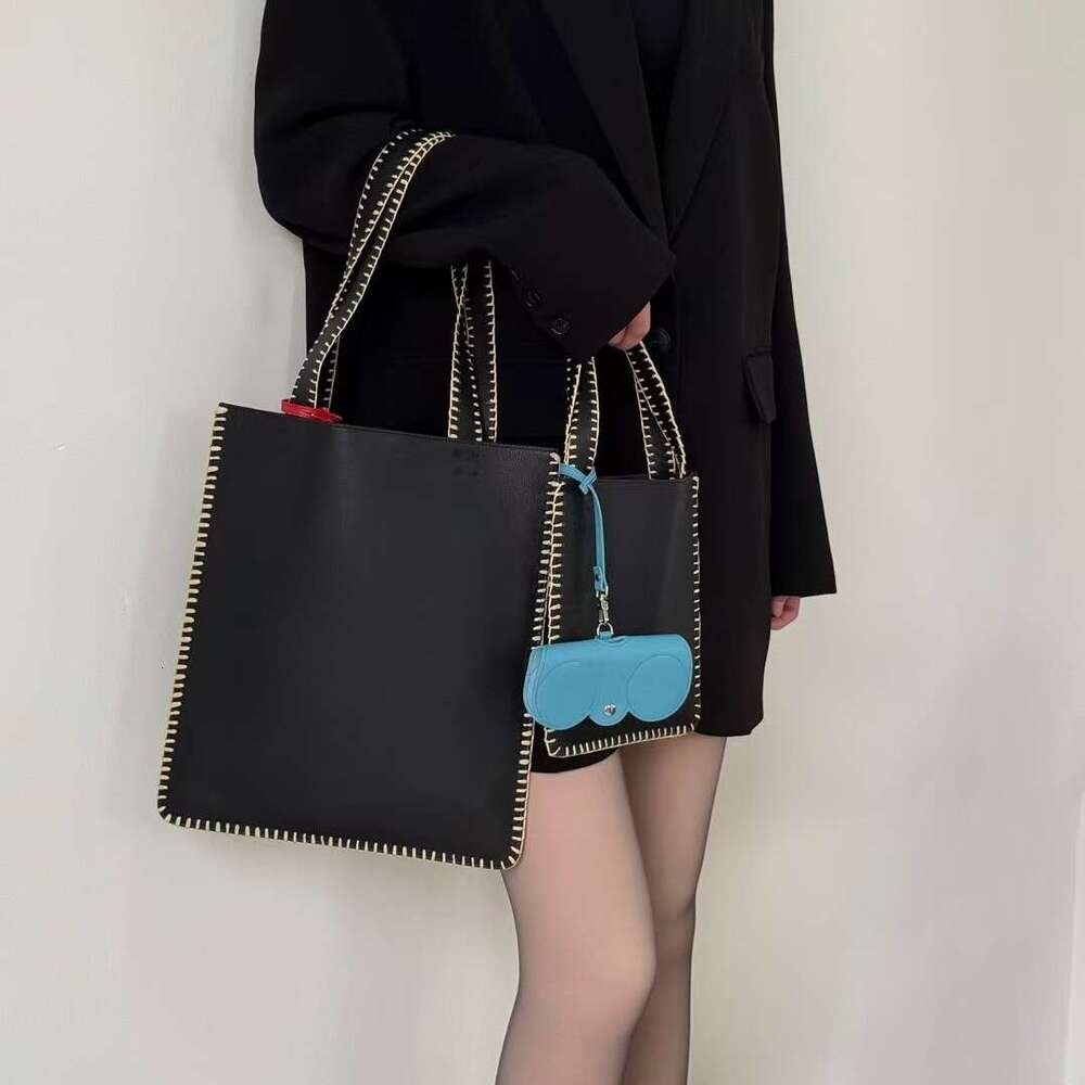 Mm Women's Bags Grass Edge Full Tote Design Sense Summer New High-Quality Fashionable Single Shoulder Handbag Genuine Leather Women's Bag