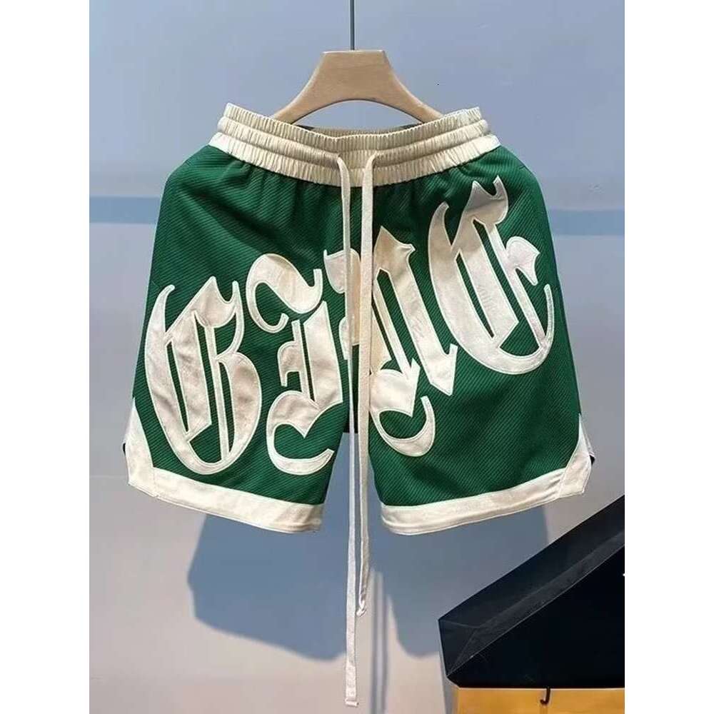 2025 Classic Ins Casual Rascal Handsome Letter Versatile Loose Trendy Men's Summer Hip Hop Sports Pentagram Pants