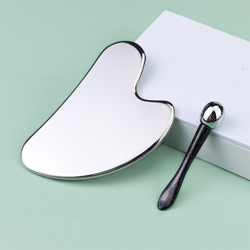Facial Beauty Tool Set Heart-Shaped 304 Stainless Steel Gua Sha Board LM-Style Eye Cream Massager