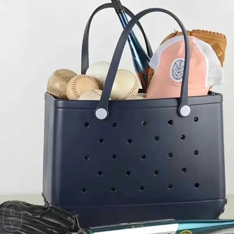 Large Beach Bag EVA Rubber Waterproof Swimming Pool Fashion Summer Swimming Pool Shoulder Bag Travel Women Shopping Handbag Women Jelly Beach Bag W250