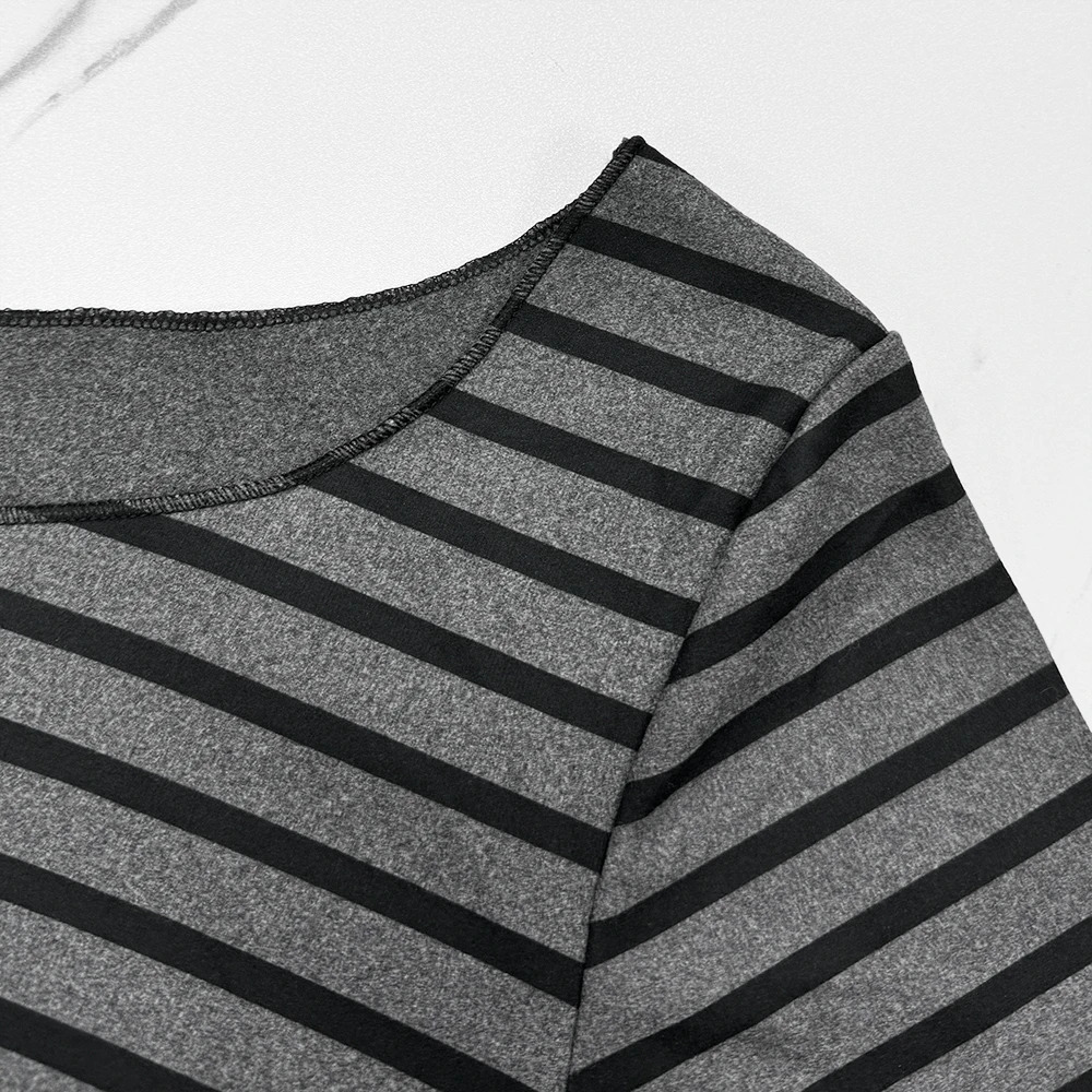 Spring Fall Womens Japanese Basic Models Slim Long-Sleeved Striped t-Shirt Strapless Korean Street Style y2k Thin Tops 250415