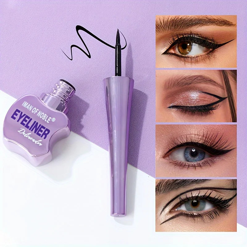 Non-smudge black quick-drying eyeliner Waterproof long-lasting and non-bleach eye makeup 250414
