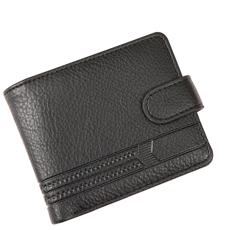 Manufacturers Wholesale Men's Wallets PU Leather Hot Short Foreign Trade Cross-Border Zipper Buckle New Change Wallet