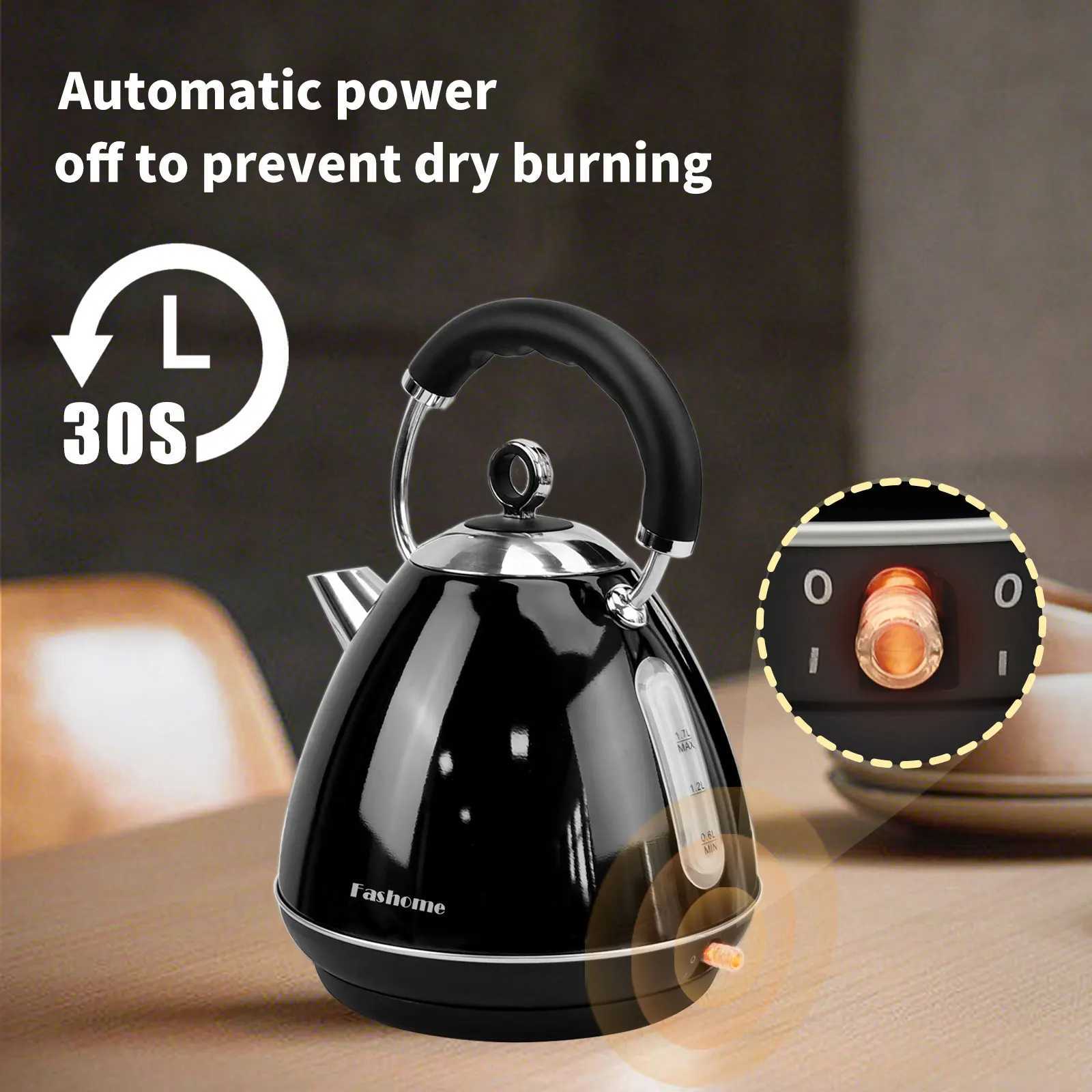 1500W Stainless Steel Hot Water Boiler LED Indicator 120V Fast Boiling Electric Kettle Coffee Tea Pot for Family Christmas Gifts Y251114