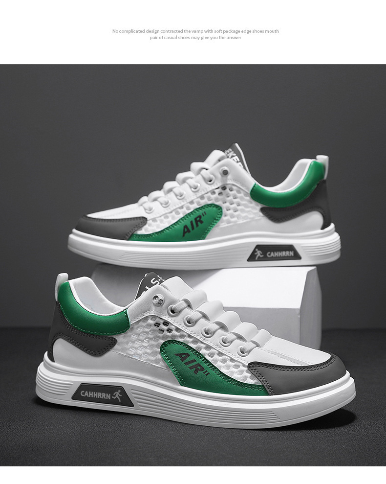 Free shipping designer casual shoes men flat shoes mesh breathable lightweight board shoes trendy fashion
