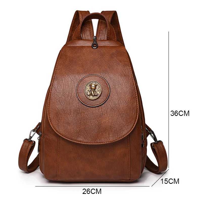 Women Anti theft Backpack High Quality Leather School Shoulder Bags For Teenage Girls Multifunction Backpack Ladies Chest BagW251114