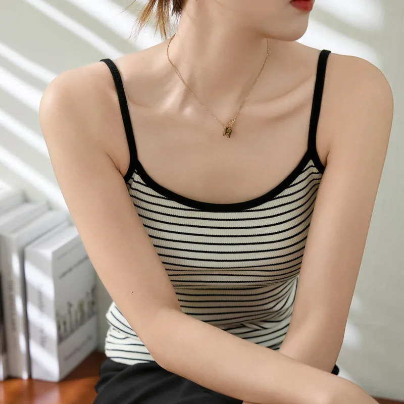 Wxw0438 Black and White Grey Short Camis Top Womens Sexy Tight Crop Splicing Joint Backless Street Clothing Women 250414Z