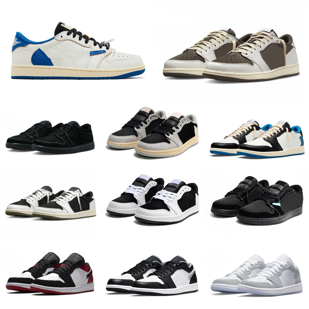 J1 1 Reverse TS Low Sports Basketball Shoes Trainer Jump Mans Women 1S OG SP Medium Olive Military Blue Mocha UNC Jack Dark Canary RetroeS Shoes Neutral White Sneakers