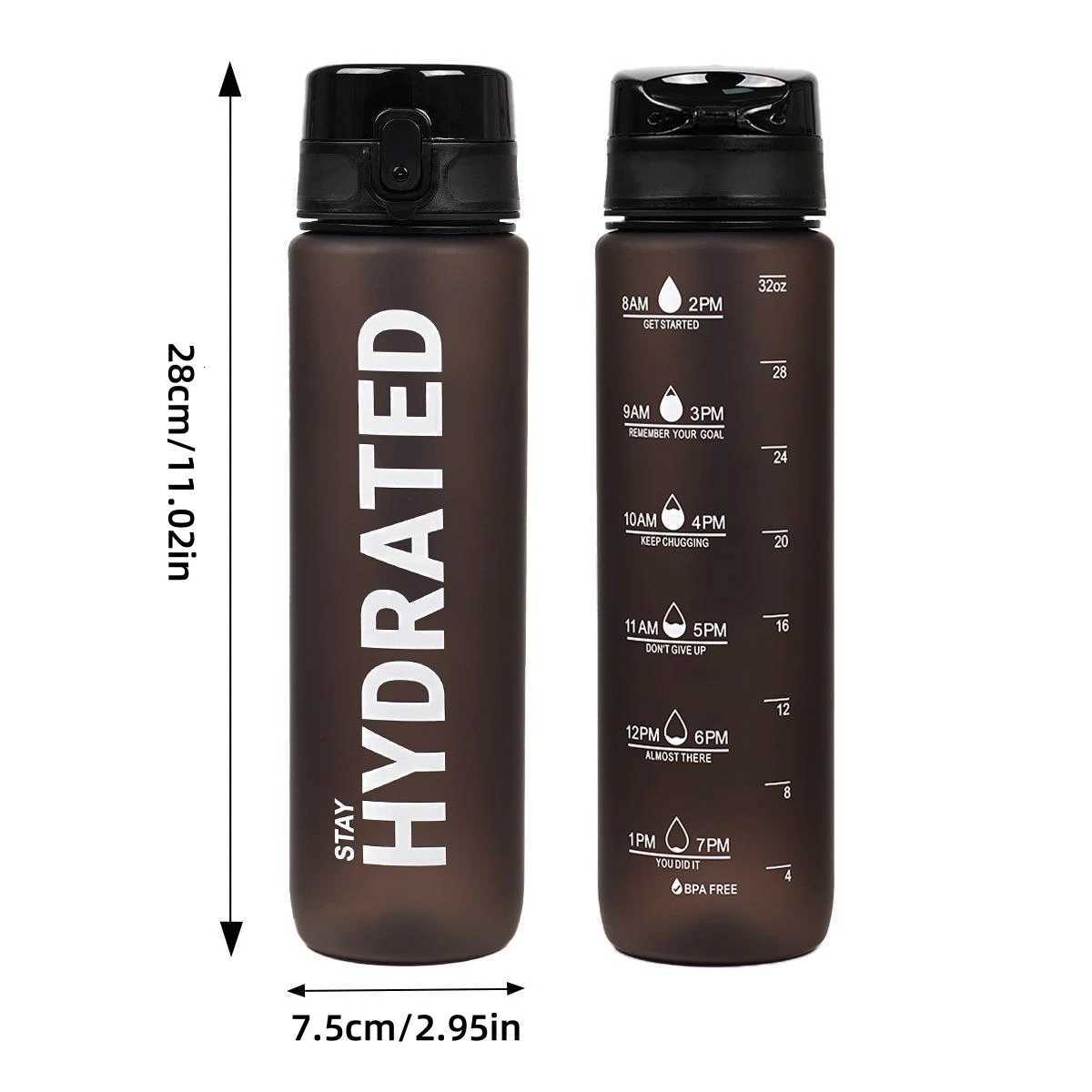 1000ml Large Capacity Sports Water Bottle Portable Plastic Water Cup Outdoor Cycling Hiking Camping Beach Drinking Tools Gym JugW251114
