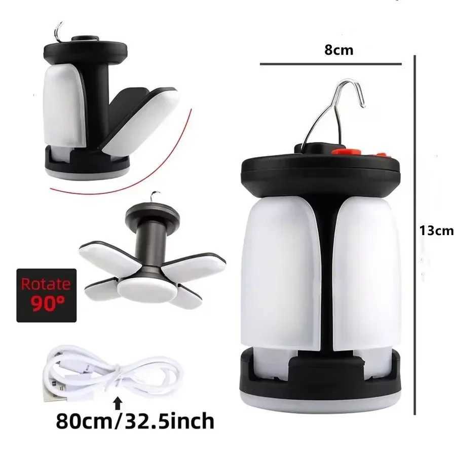 Ultra-Bright Rechargeable LED Camping Lantern-Foldable Floodlight3 Light ModesHands-Free Lantern for Camping/Hiking/Fishing M251115
