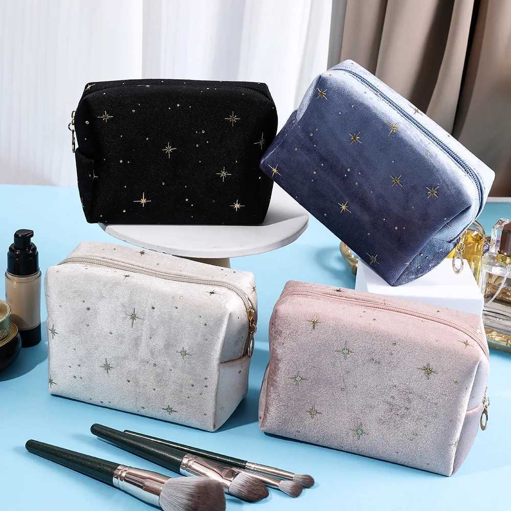 Girl Veet Makeup Bag Organizer Soft Girl Lipstick Storage Bag Female Toilet Beauty Makeup Bag Portable Makeup BagXJ250415