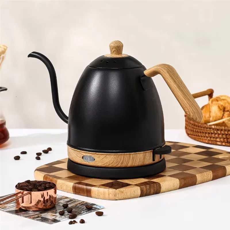 B97A-Kettle Hand-Made Coffee Pot Food Grade Stainless Steel Slender Mouth Electric Kettle Tea Gooseneck Pot EU Y251114