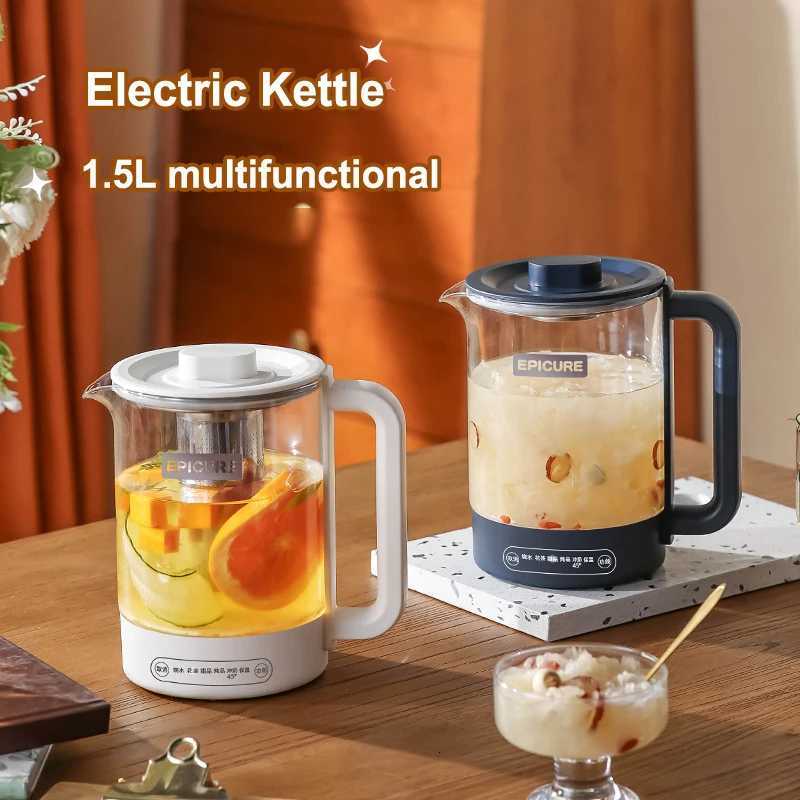 650W Household Multifunctional Electric Kettle 15L Glass Health Kettle Fully Automatic Transparent Tea Maker with Filter Y251114
