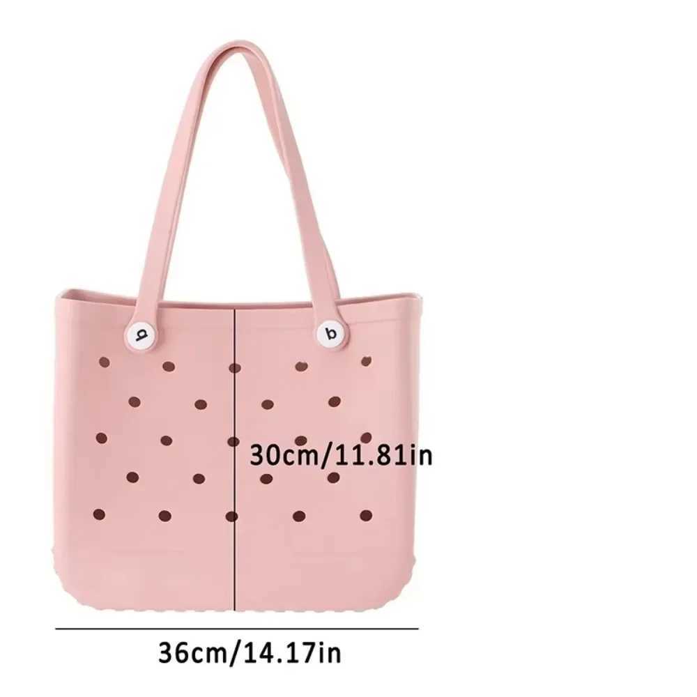Fashionable rubber beach bag waterproof large capacity pool party picnic handbag summer storage bag womens storage bag W250415