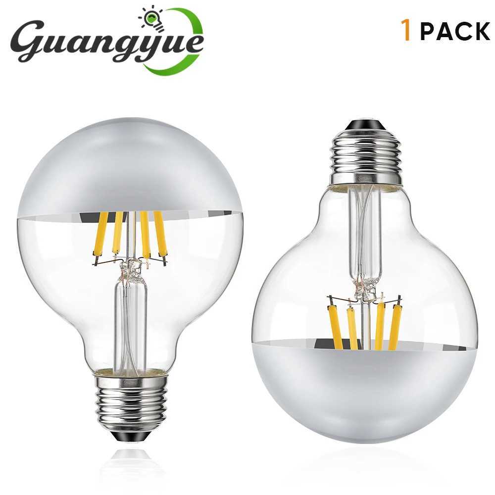 E27 Mirror Silver Retro Edison LED Light Bulb G80 7W 220V Vintage Filament LED Lamp 1050LM High Lumen 2700K Warm White Lighting C251115