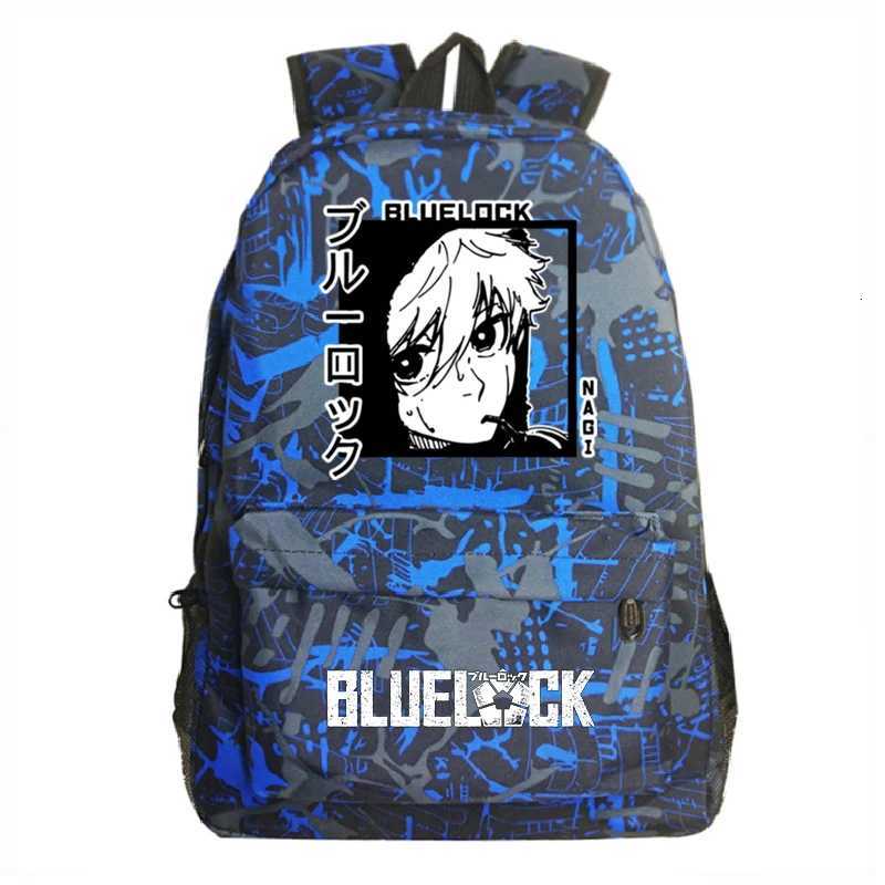 Hot Anime BLUE LOCK Fashion Backpack Nagi Isagi Yoichi Graphic School Bags Cosplay Travel Rucksack Boys Girls Cartoon BookbagW251114