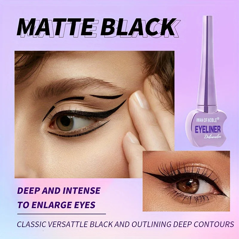Non-smudge black quick-drying eyeliner Waterproof long-lasting and non-bleach eye makeup 250414