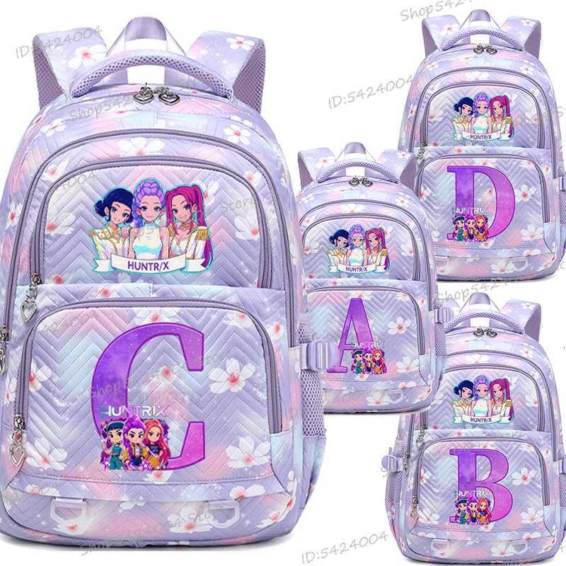 New Movie characters Childrens Schoolbag Cartoon Letter A-Z Alphabet Backpack Student Women Men Anime Kpop College Bag GiftsW251114