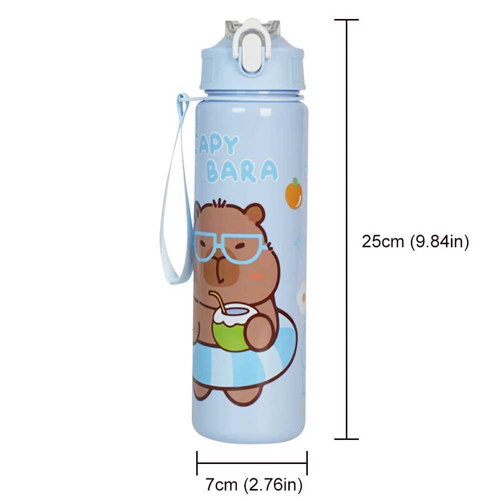 700ml Capybara Cute Water Cup with Straw Handle Sports Water Bottle Large Capacity Kawaii Water Bottle for Fitness SportsW251114