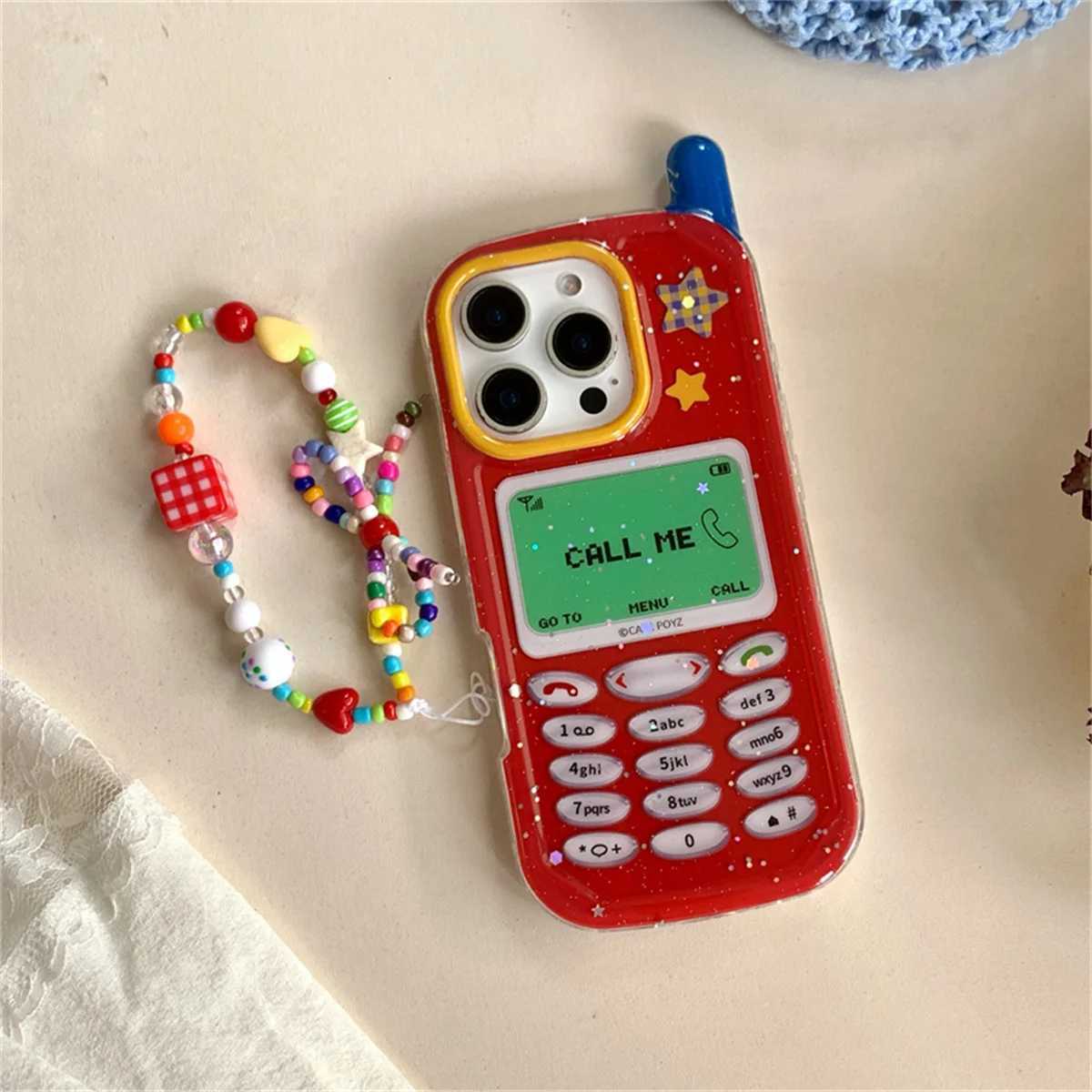 Funny 3D Mobile Phone Case For iPhone 16 Pro 15 14 13 Pro Max Protective Cover Fashion Cute Cases with Chain Funda J251202