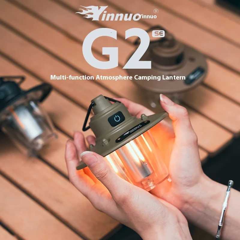 Retro Shaped Outdoor Camping Lantern Premium LED Atmosphere Light Long-Lasting Rechargeable Compact Tent Lighting M251115